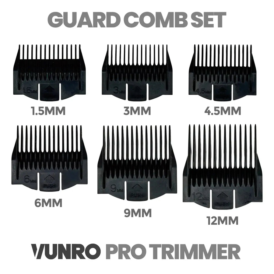Six Piece Guard Comb Set (VUNRO PRO Trimmer)