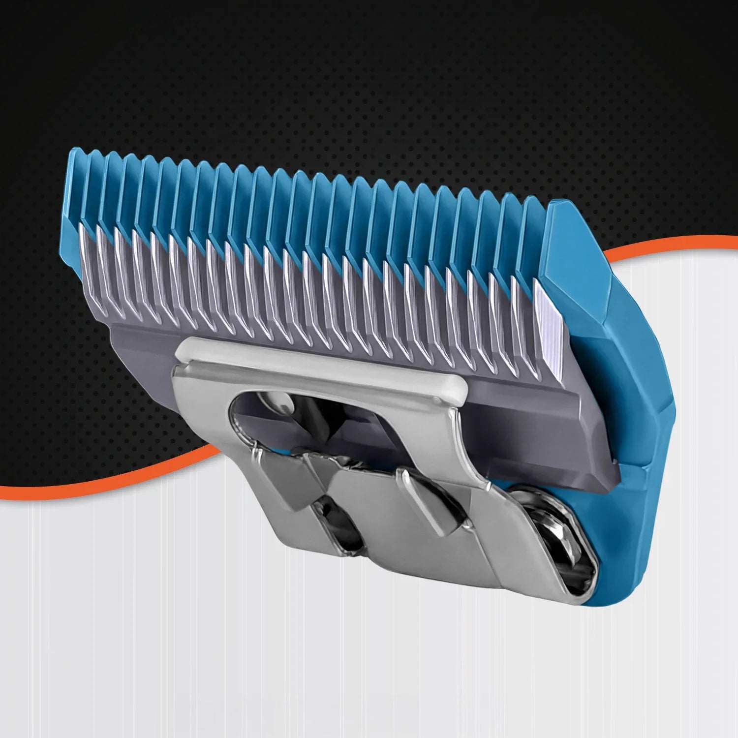 VUNRO 5FW Wide Blue Steel dog clipper blade rear left view