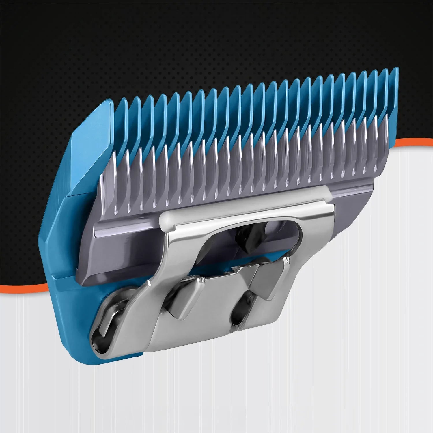 VUNRO 7FW Wide Blue Steel dog clipper blade rear right view